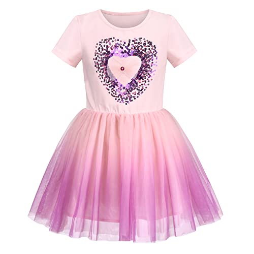 Robe fille rose tutu brillant cœur : le cadeau idéal pour ses 4 ans