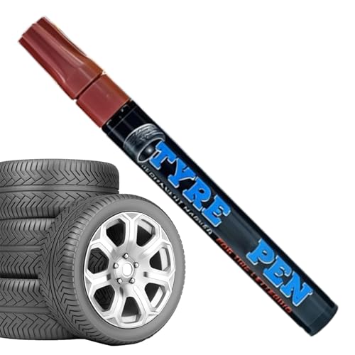 Nevalerra Rotulador para marcar neumáticos, de secado rápido, permanente, no se decolora, goma y madera, para vehículos, motocicletas, bicicletas, metal,