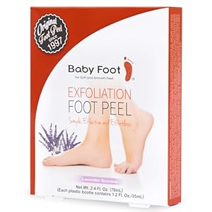 Baby Foot Original Exfoliation Foot Peel – Callus Remover for Rough Cracked, Dry Feet, Dead Skin Removal – Foot Peeling Mask for Baby Soft Feet – Spa Experience at Home & Gift Ideas – Lavender Scented