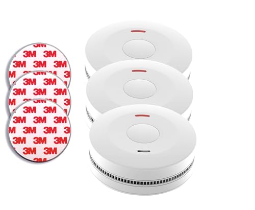 3er Rauchmelder Feuermelder Set, Jeising SD-432 mit langlebiger...