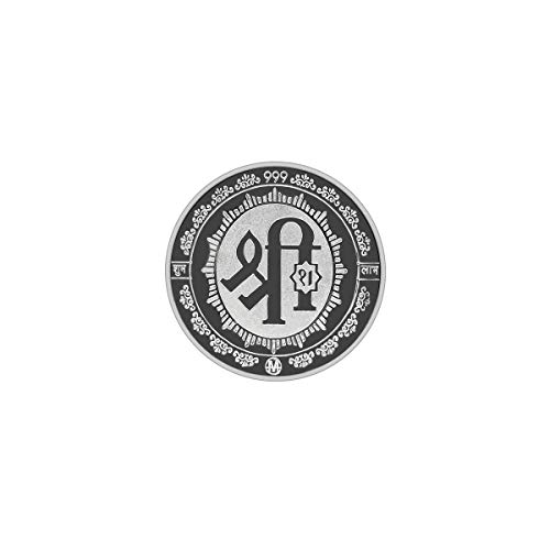 Image of MAA SILVER Pure Silver Laxmi Ganpati Saraswati Trimurti BIS Hallmarked Round Coin Chandi Sikka Perfect for Gifting Investment Diwali Dhanteras (999 Purity)