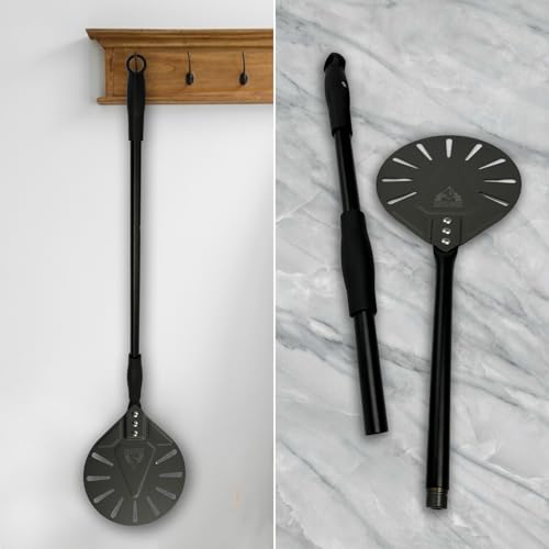 Image of Chicago Brick Oven Turning Perforated Pizza Peel - 7 inch Diameter - 35 inch Overall Length - Premium Pizza Peel, Pizza Steel, 12 Inch for Professional and Home Use