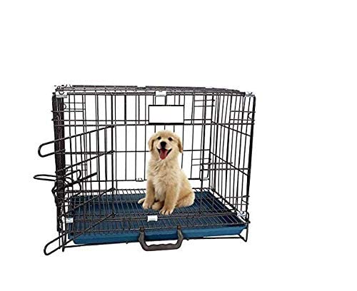 Dog Trust Cage with Removable Tray, Dog Cage Small Size Black for Puppy Pet (18 Inch)