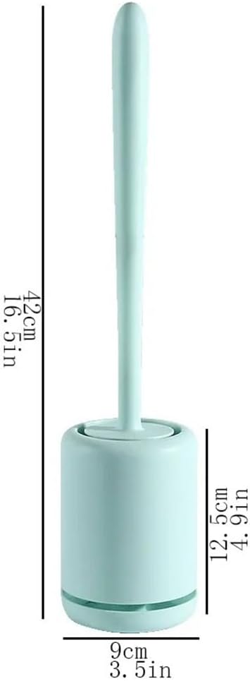 Space Saving Toilet Brush Silicone with Holder Tool Wall Mount Bathroom Accessories Deep Cleaning