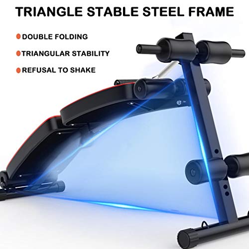 Sit Up Bench Adjustable Workout Foldable Bench Fitness Equipment for Home Gym Decline Curved Ab Muscle Gains Strength Training Body building
