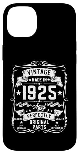 Vintage 1925 100 Year Old Gifts for Men 100yr 100th Birthday X}zP[X iPhone 14 Plus p