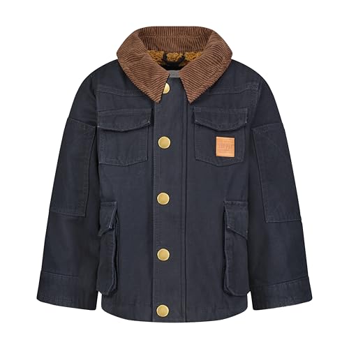 Image of LONDON FOG Boys' Sherpa-Lined Utility Jacket Canvas Barn Coat