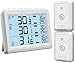 Termometro Digitale per Frigorifero, [Upgrade] ORIA Termometro da Frigo Wireless con 2 Sensori Senza Fili e Allarme Acustico, Record Min/Max, Termometro del Congelatore per Casa, Ristoranti, Caffè