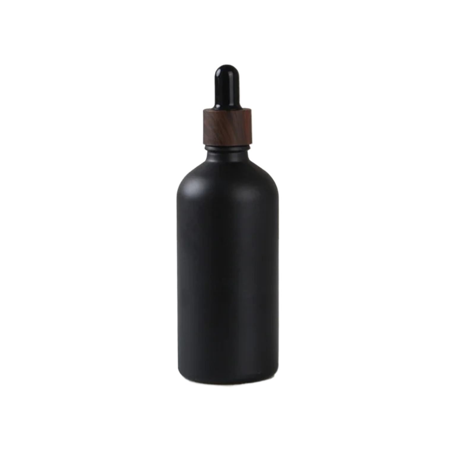 Gotero Botellas cuentagotas de vidrio negro esmerilado, tapa botella gotero vacía brillante for suero aceite Perfume esencial(Matte Black,10x 15ml)