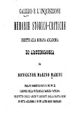  Galileo e l\'Inquisizione, Memorie Storico-Critiche Dirette Alla Roman Accademia di Archeologia