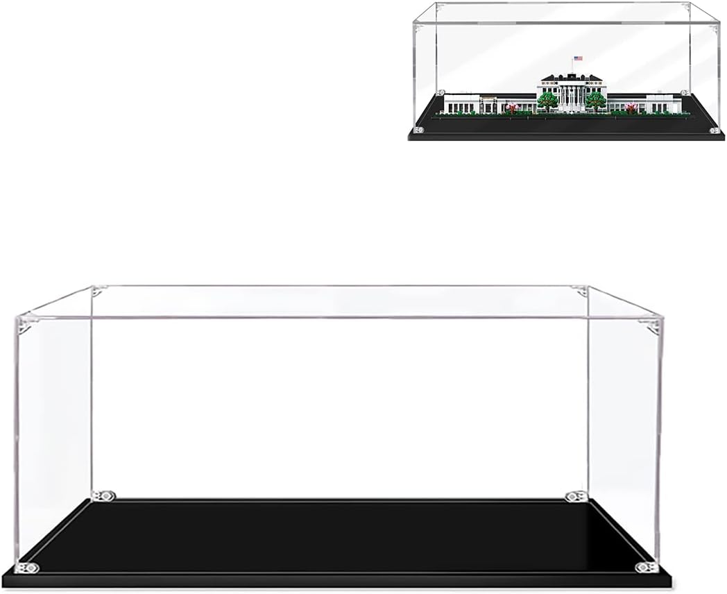 Display Case for (White House) Model - Acrylic Display Box Showcase for Lego 21054 (Only Display Case, No Model)