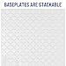 Strictly Briks White Baseplates - Compatible with Lego & Other Major Brands - 10 x 10 in, 4-Pack - Stackable Base Plates & Brick Baseplates for Building Bricks