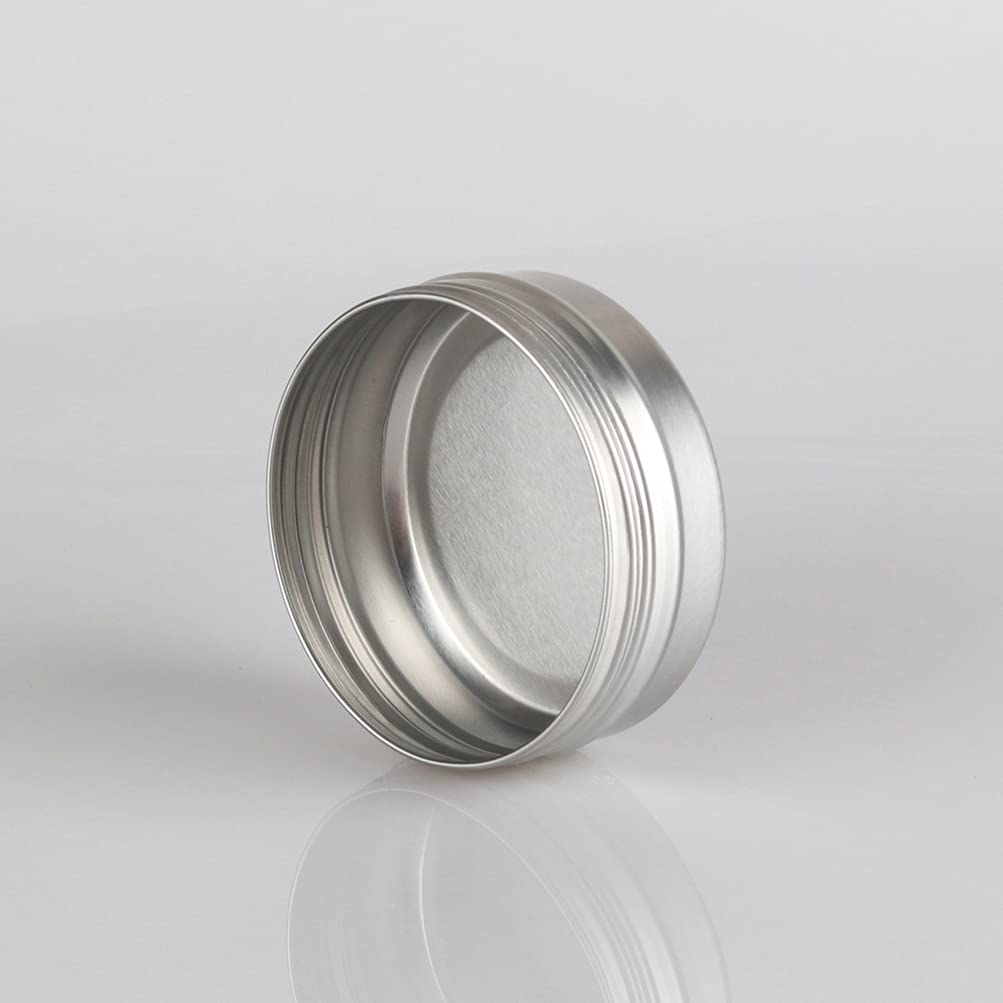 ZEOABSY 10 Piezas Tarros de Aluminio con Tapa Rosca 60ml, Plata Tarros de Aluminio Vacíos Redondo para Contenedor De Cosméticos Cremas Caja de almacenaje con 5 Espátula y 1 Etiqueta — view 6