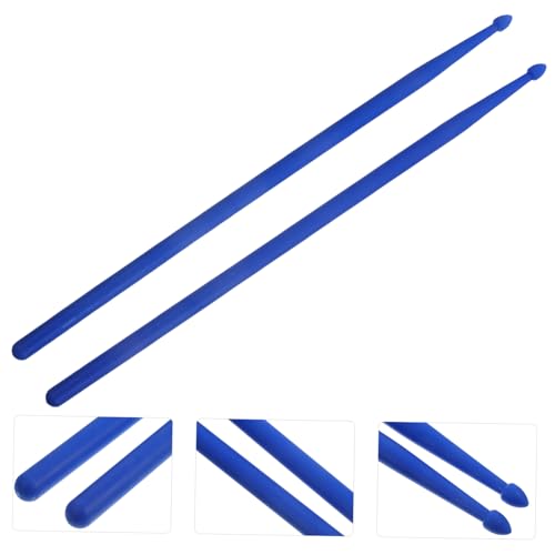 Levemolo - Baquetas de nylon para percusión, par de baquetas ligeras y portátiles para práctica y actuación, color azul, tamaño 5A miniatura 3