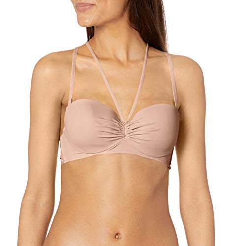 Smart & Sexy Women's Swim Secret Halter Bikini Top, Caramel, 38DD
