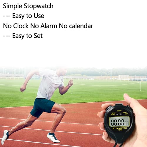 image for FCXJTU Digital Waterproof Stopwatch, No Bells, No Whistles, Simple Bas