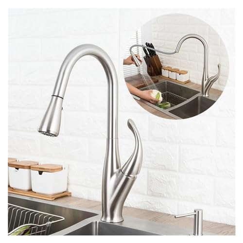 Robinet de cuisine en acier inoxydable mitigeur d'évier durable