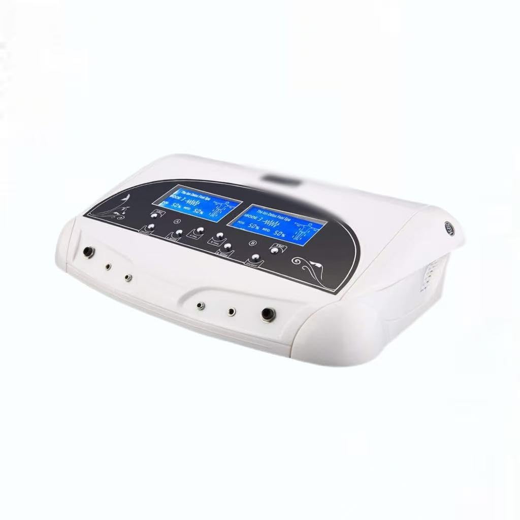 Ionic Foot Detox Machine dla 2 użytkowników | podwójny wyświetlacz LCD system spa do kąpieli stóp z 2 pasami biodrowymi 2 paski na nadgarstek 2 tablice | domowy sprzęt do detoksykacji
