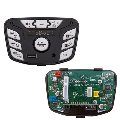 weelye JR1927M-12V Children's Electric Vehicle Power Supply Central Control Switch Multi-Function Bluetooth Connection Music Power Display Center Panel Electric Toy Car Replacement Parts