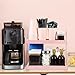 Colingmill Pink Coffee Station Organizer, 2 Tier Wooden Countertop Organizer for Coffee Bar Accessories, Condiment Storage Caddy for Kitchen, Bathroom, Office, Pink Kitchen Accessories Decor