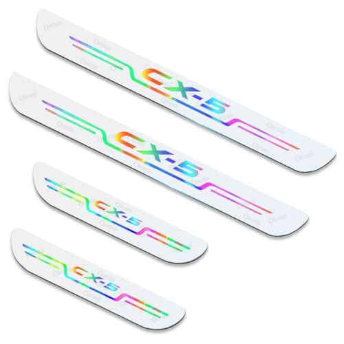 マツダ Mazda CX-5 車サイドステップガード ドアステップ スカッフプレート Mazda CX-5 KF系(2016年〜現行) KFEP/KF5P/KF2P型 車ドアシルプロテクター 車用ドアモール サイドステップ スカッフプレート ガードステッカ