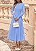 PRETTYGARDEN Fall Dresses for Women 2025 Long Sleeve Work Casual A Line Pleated Cocktail Church Midi Winter Sweater Dress (Light Blue,Medium)