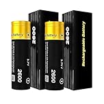 Aspire 2600mAh 20A Rechargeable Battery, Flat Top Design, High Performance, 3.7V Alkaline, Long Lasting, Vape Starter Kit, Pack of 2