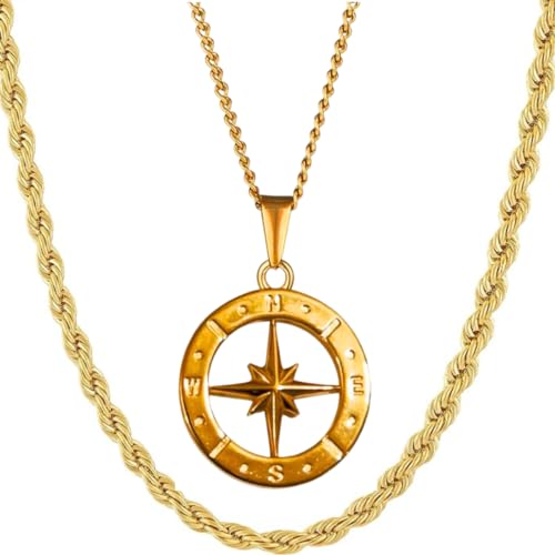 DVRK® Set di 2 Collane Uomo Oro 18k con Base