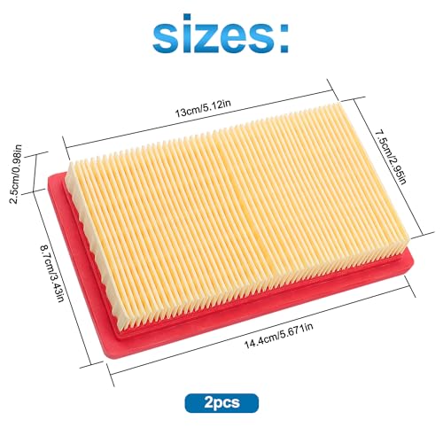 VooGenzek 2 PCS Lawn Mower Air Filter 951-10298, Compatible with Cub Cadet, Kohler, MTD Lawn Mowers, Air Filter - 2pcs - Image 2