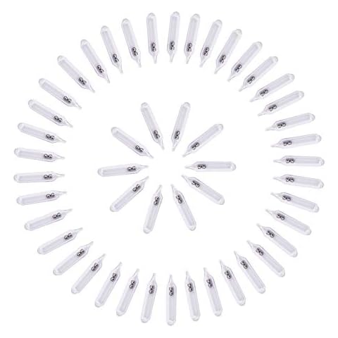 50 Worm Jig Fishing Lure Glass Rattles Insert Tube Rattles Shake Attract Fly Tie Tying (50 Pcs, 5mm * 25mm) Cover