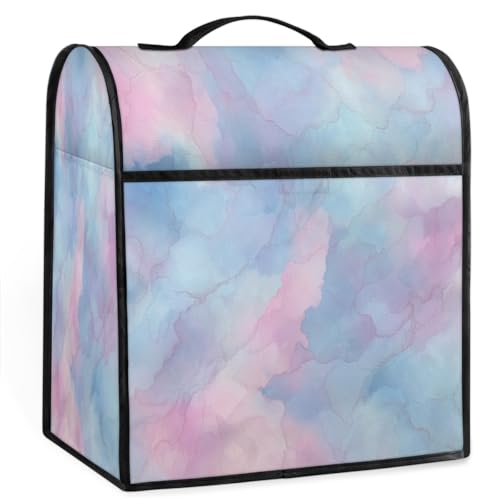 Mexpekil Funda para batidora de pie azul y rosa, de 5 a 8 cuartos de galón, cubiertas antipolvo para electrodomésticos de cocina con asa superior y bolsillos, accesorios protectores universales para