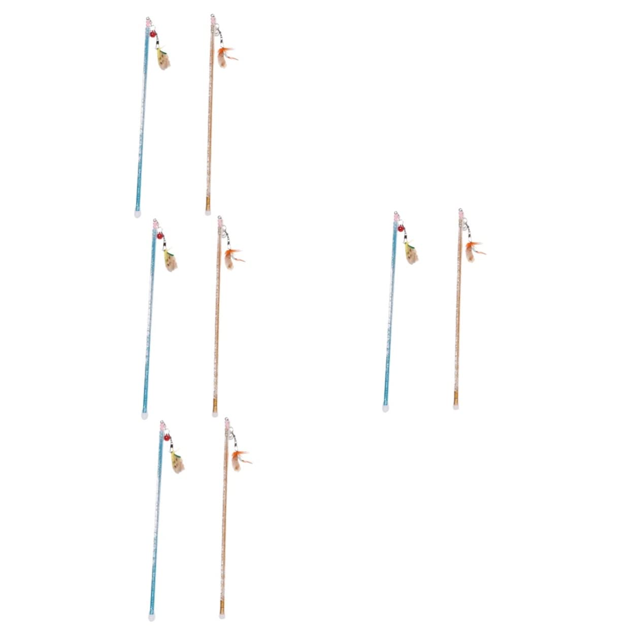 POPETPOP 8 STK Katzen-Teaser Go Cat Teaser Zauberstab Katzenspielzeug Für Wohnungskatzen Spielzeugaufsätze Für Katzenzauberstäbe Katzenspielzeug Zauberstab Sport Blinddarm Acryl