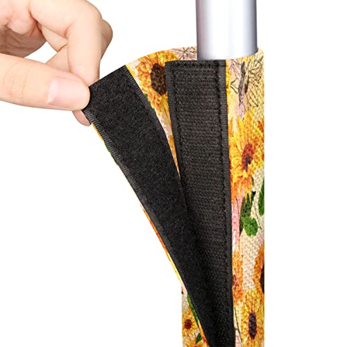 Image of Pardick Refrigerator Door Handle Covers Set of 2 Sunflower Flower Floral Washable Fridge Dishwasher Mocrowave Oven Door Decor Protector Handle Cover Keep Your Kitchen Appliance Clean from Food Stains