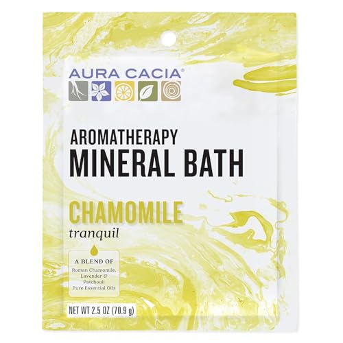 Aura Cacia Aromatherapy Mineral Bath, Tranquil Chamomile, 2.5 ounce packet (Pack of 3)