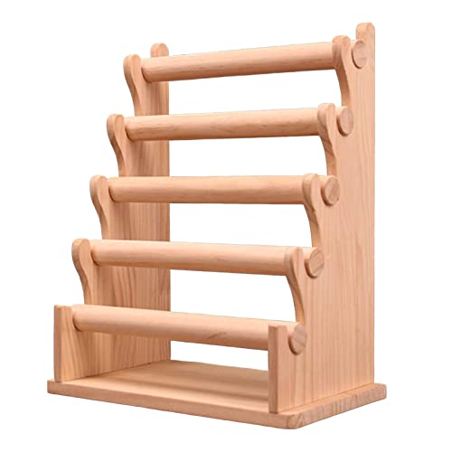 LOVIVER Porte-bracelet en bois collier cintre montre-bracelet support détachable durable bandeau bandeau organisation montre présentoir pour vitrine, 5 couches