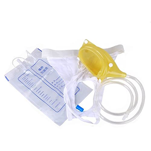 Portable Urinal Bag External Catheter Urine Bag for Urinary Reusable Comfort Fit for Urinary Incontinence with Spill Proof Collection Bag (for Male 2 Set)
