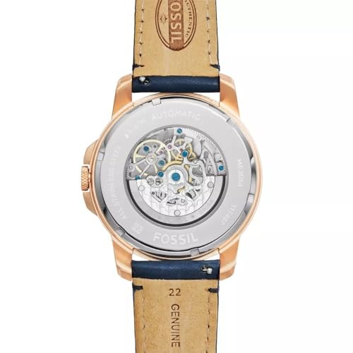 Image of Fossil Grant Automatic Blue Skeletal Men's Watch ME3054