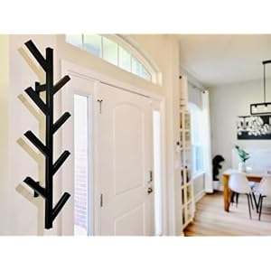 PREMIUM RACKS Coat Rack & Hat Rack - Modern Design - Wall Mounted - Stylish - (Black) PREMIUM RACKS Coat Rack Hat Rack Modern Design Wall Mounted Stylish Black