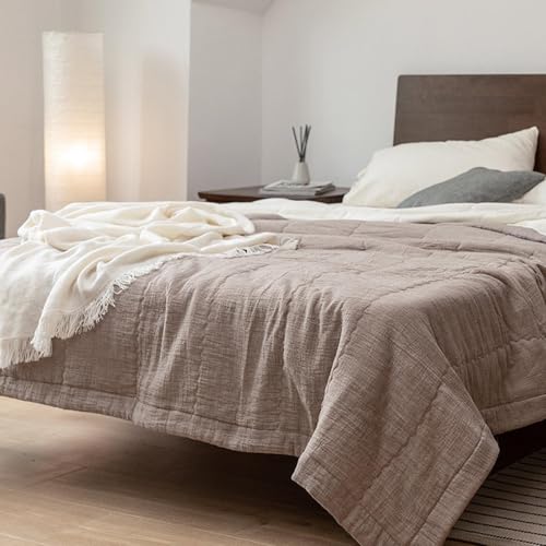 Ensemble de couvre-lit d'été lavable doux et léger pour lit de chambre
