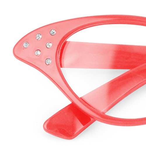 Hip Hop 50's Shop Womens Cat Eye Rhinestone Glasses3