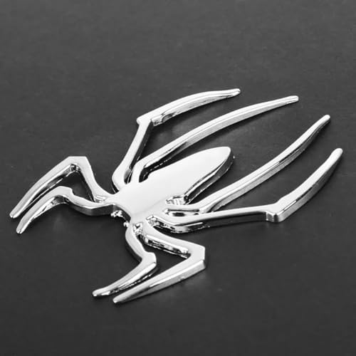 Image of 2X Spider Shape Decal Sticker Emblem Badge Fits for Universal Car Body Motorcycle SUV (Silver)