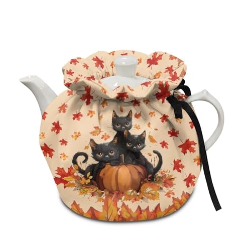 Calentador de tetera temático de gato negro, un regalo original de cocina 2