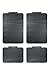 BC Corona GOM001010 Juego de 4 Alfombras de Goma para Coche Universal Color Negro recortables, Set de 4