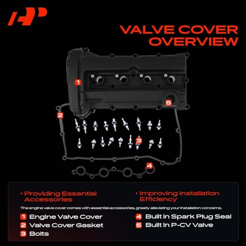 A-Premium Engine Valve Cover, with Gasket & Bolts, Compatible with Chrysler Dodge Jeep - 2007-2020 - 200, Sebring, Avenger, Caliber, Journey, Compass, Patriot, 2.0L 2.4L, Replace # 4884760AE by A-Premium - Used condition - Image 6