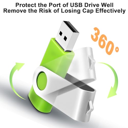 Image of 4GB Thumb Drive USB Stick 10 Pack, USB 2.0 Flash Drive Memory Stick Flashdrive Jump Drives with Layards, Colorful USB Storage Flash Drive Photo Stick Zip Drive, Backup Drive Pendrive for Data Transfer