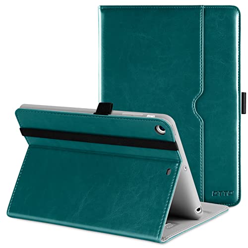 DTTO for iPad Mini 1 2 3 Case, Premium Leather Folio Stand Cover Case with Multi-Angle Viewing and Auto Wake-Sleep Function, Front Pocket for iPad Mini 1/Mini 2/Mini 3 - Green