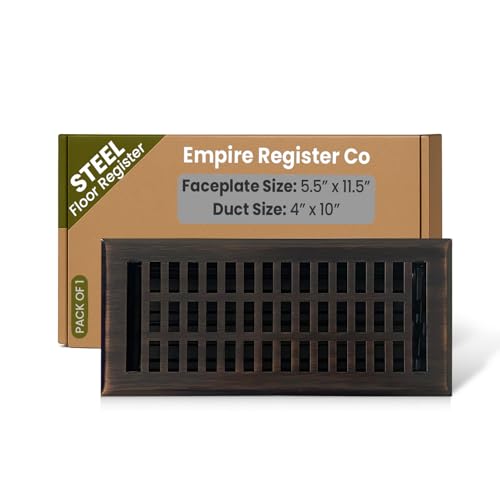 Empire Register Co, Vent Cover - 4x10 inch, Modern Contemporary