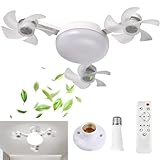 Nouveau Ampoule Ventilateur Plafond 2025 Avec Lumiere Lampe Lustre Led Avec Fan Light,Lustre Ventilateur De Plafond Avec LumièRe Et TéLéCommande, Convient Pour Le Salon lustre chambre.