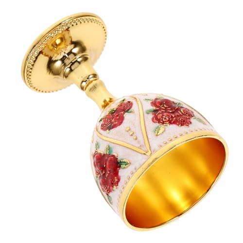 Unomor White Wine Glass Martini Wine Decor European Wine Cup Wine Chalice Gold Decor Small Wedding Goblet Wine Cup for Festival European Goblet Wine Drinking Goblet Cocktail Garnish Metal