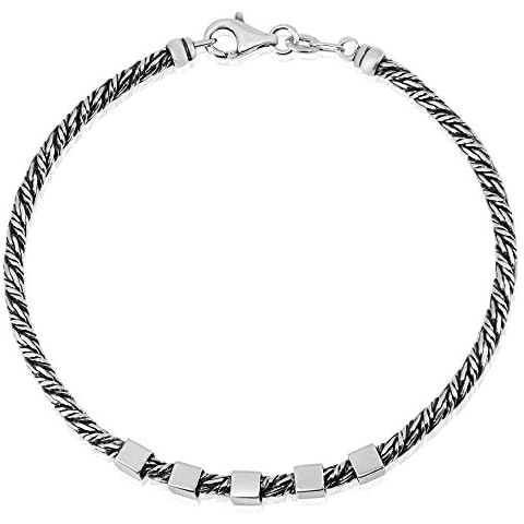 Genoa - Italian 925 Sterling Gentle Bracelet - Made in Italy - Size 7 Cover